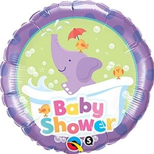 Qualatex Baby Shower Elephant Purple Foil Balloon Party Supplies 18 Inches